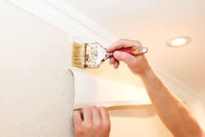 Pose de papier peint aux Monts du Roumois — revêtements muraux et toiles de verre